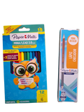Paper Mate 12 colores + 3 Lapices Mina 3.0mm + 12 Lapices Bicolor