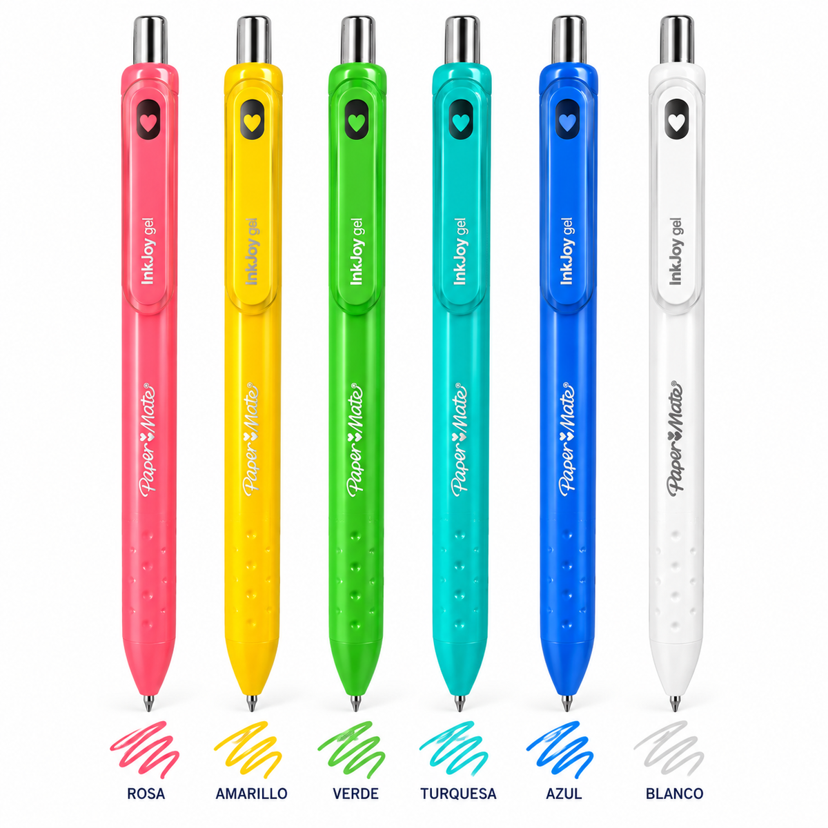 Paper Mate InkJoy Gel 0.7 mm – 6 Bolígrafos Colores Brillantes