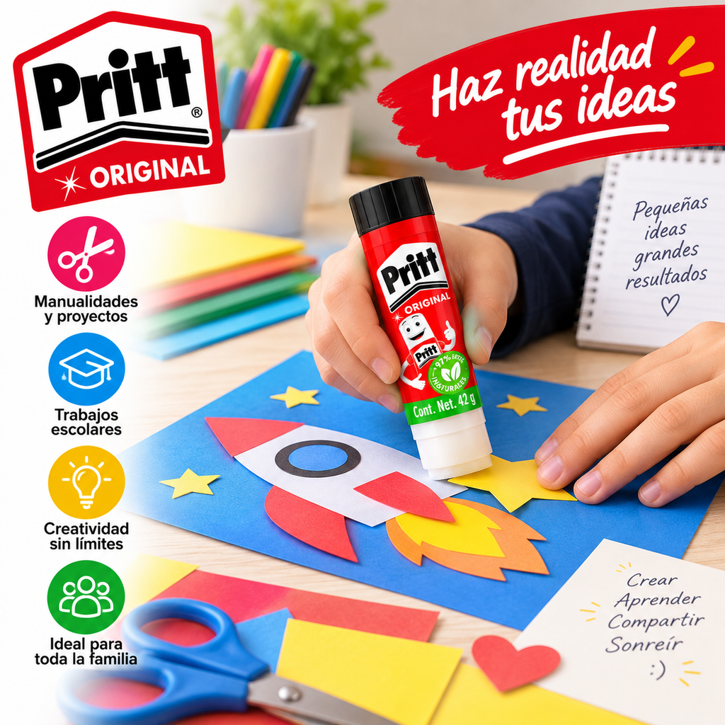 Pegamento En Barra Pritt Original 42 G Pack 5 Piezas