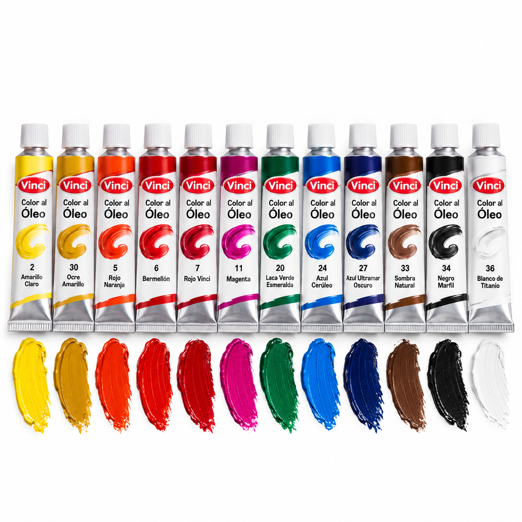 Pintura Al Óleo Vinci 12 Tubos De 8 Ml Colores Surtidos