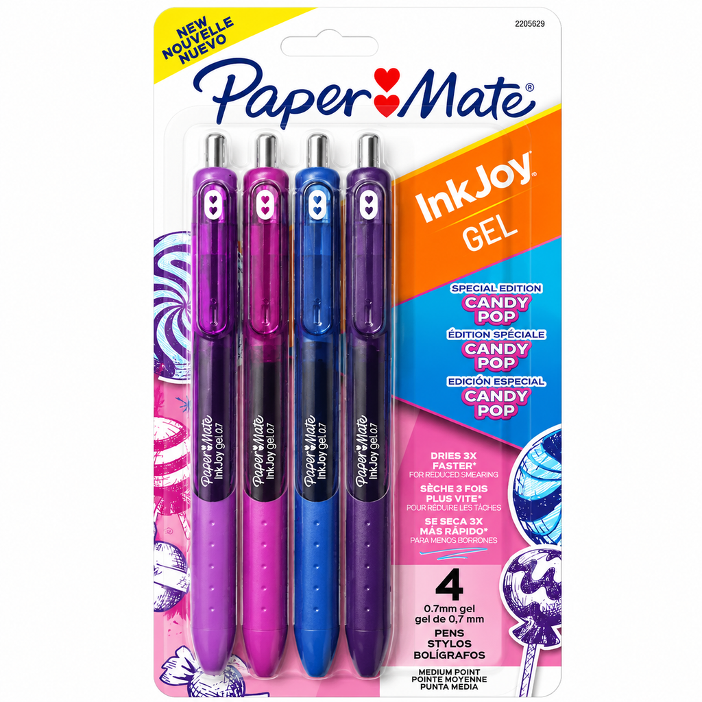 Paper Mate ink Joy Gel Candy Pop 4 Boligrafos