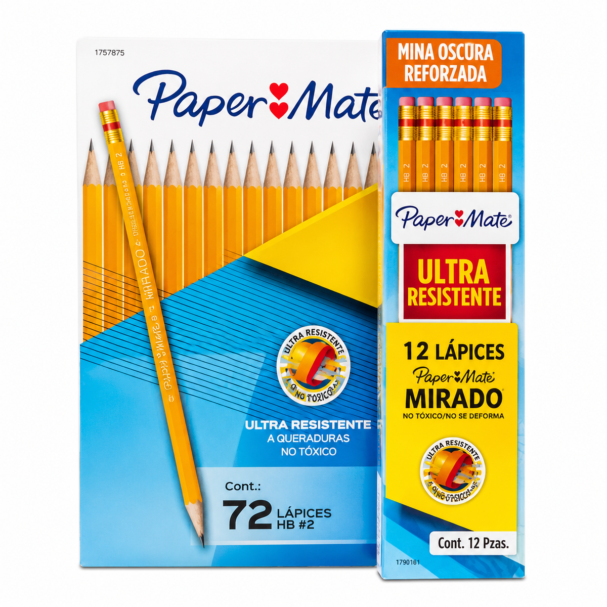 Paper Mate 72 Lapices + 12 gratis Mirado Ultraresistentes  HB 2