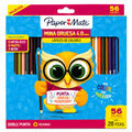 Paper Mate 28 lapices 56 colores Metalicos Pastel Neon