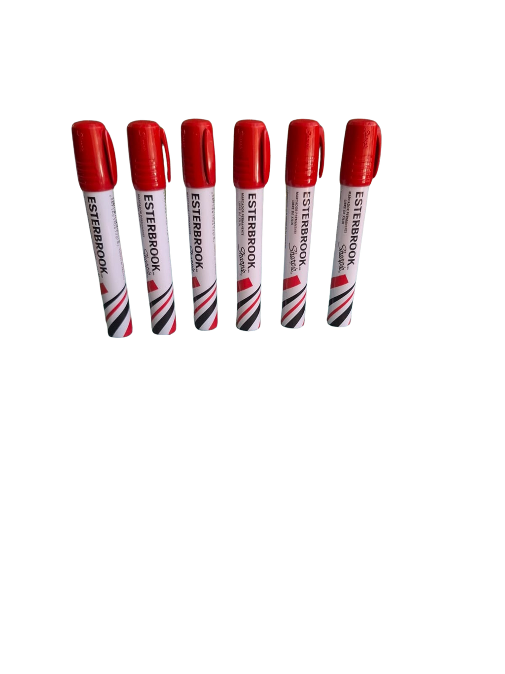 Esterbrook Sharpie 6 Marcadores Permanentes Rojo