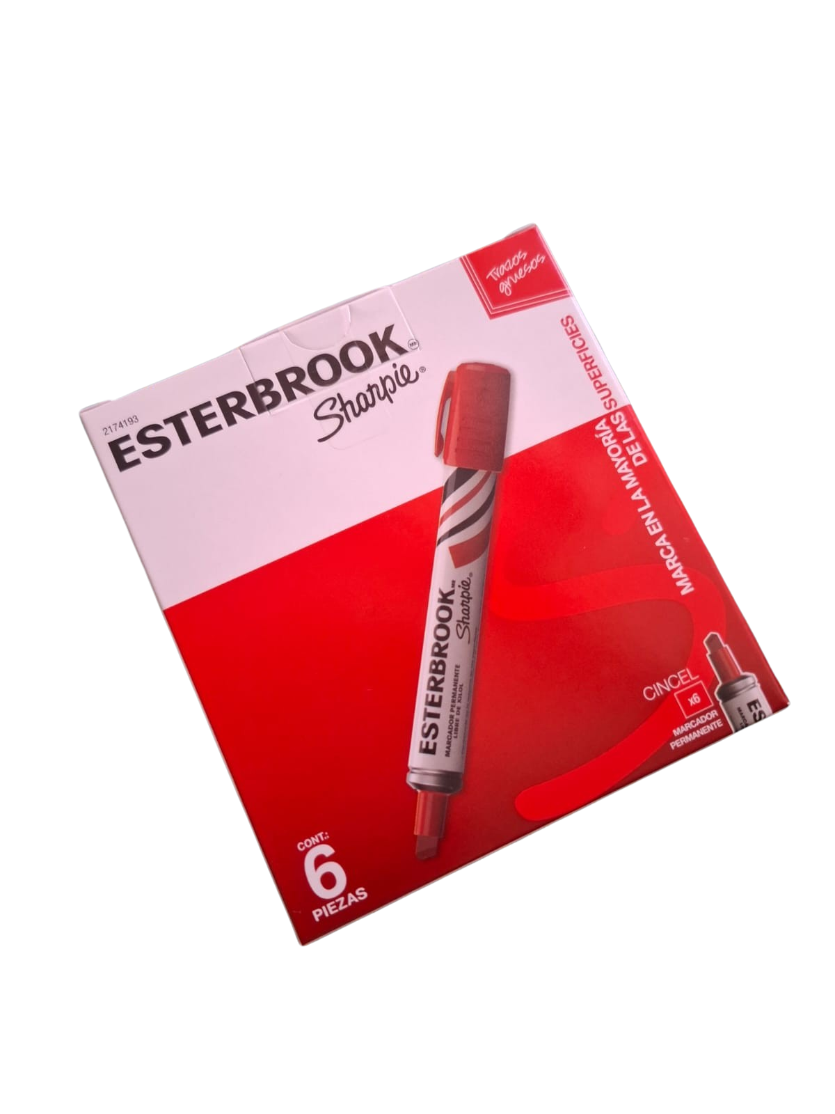 Esterbrook Sharpie 6 Marcadores Permanentes Rojo