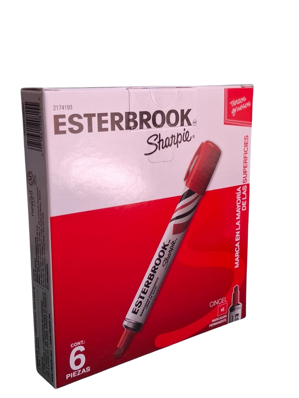 Esterbrook Sharpie 6 Marcadores Permanentes Rojo