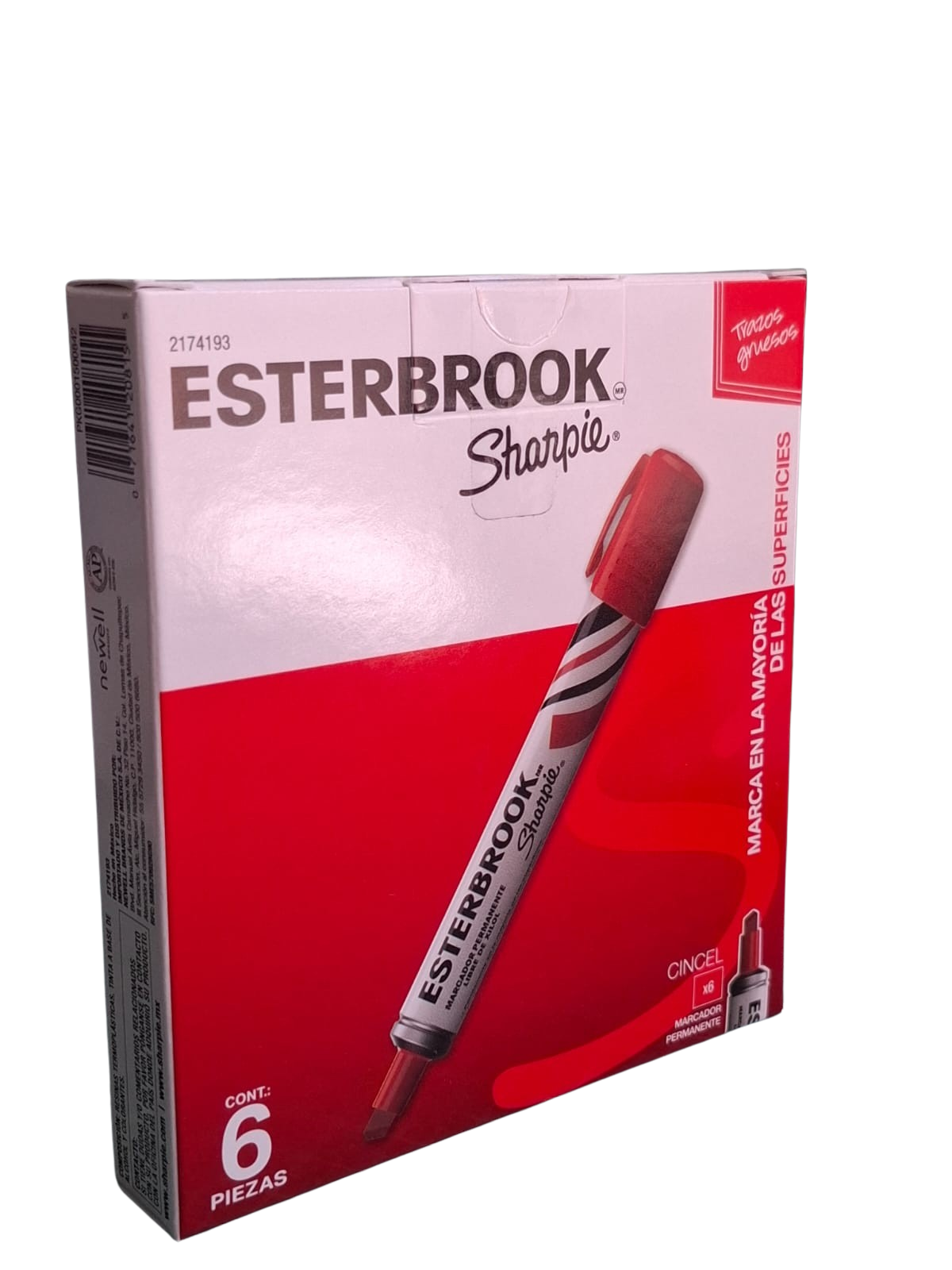 Esterbrook Sharpie 6 Marcadores Permanentes Rojo