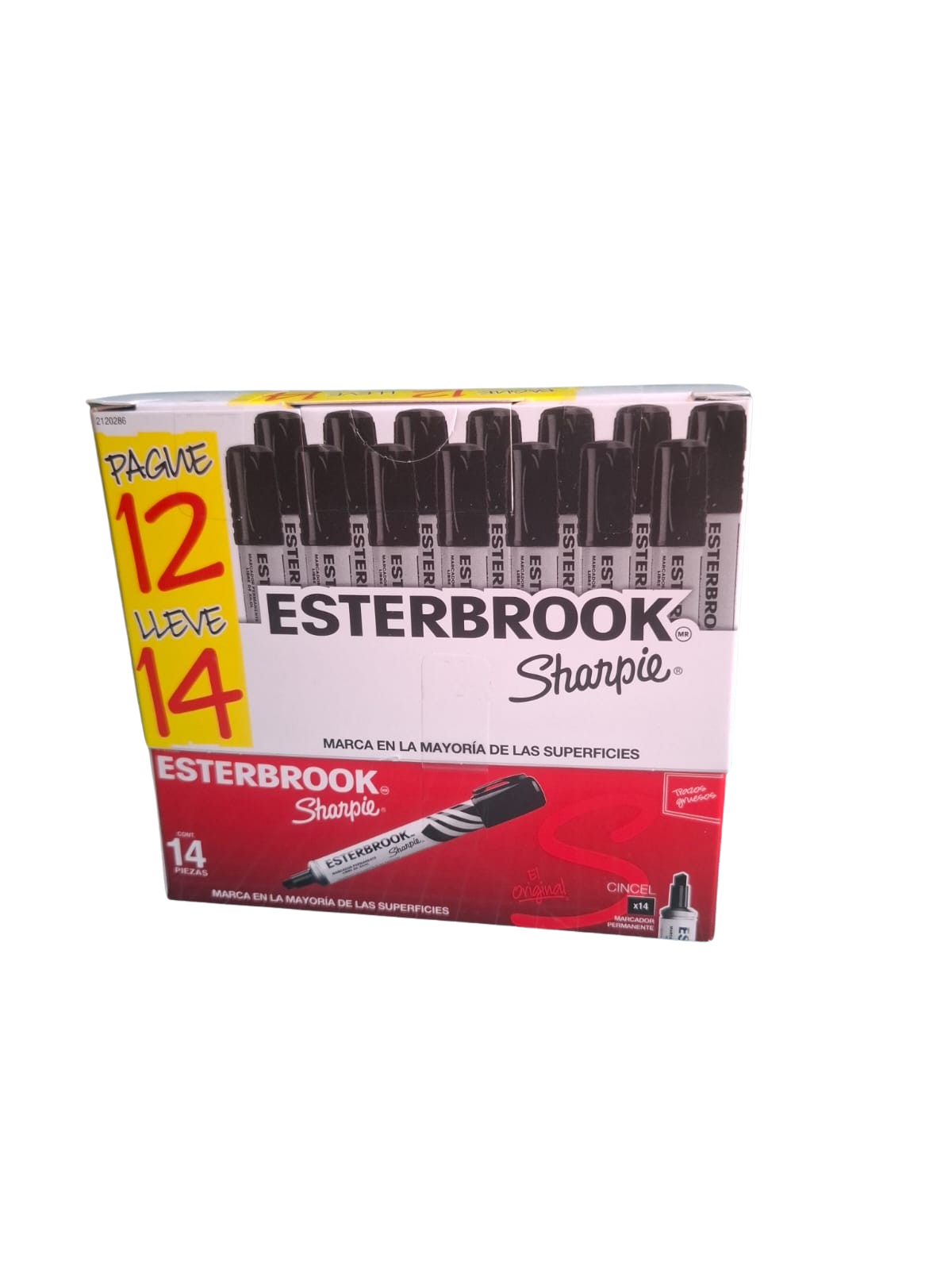 Marcador Permanente Esterbrook 12 Piezas Trazo Gruesos Caja Negro