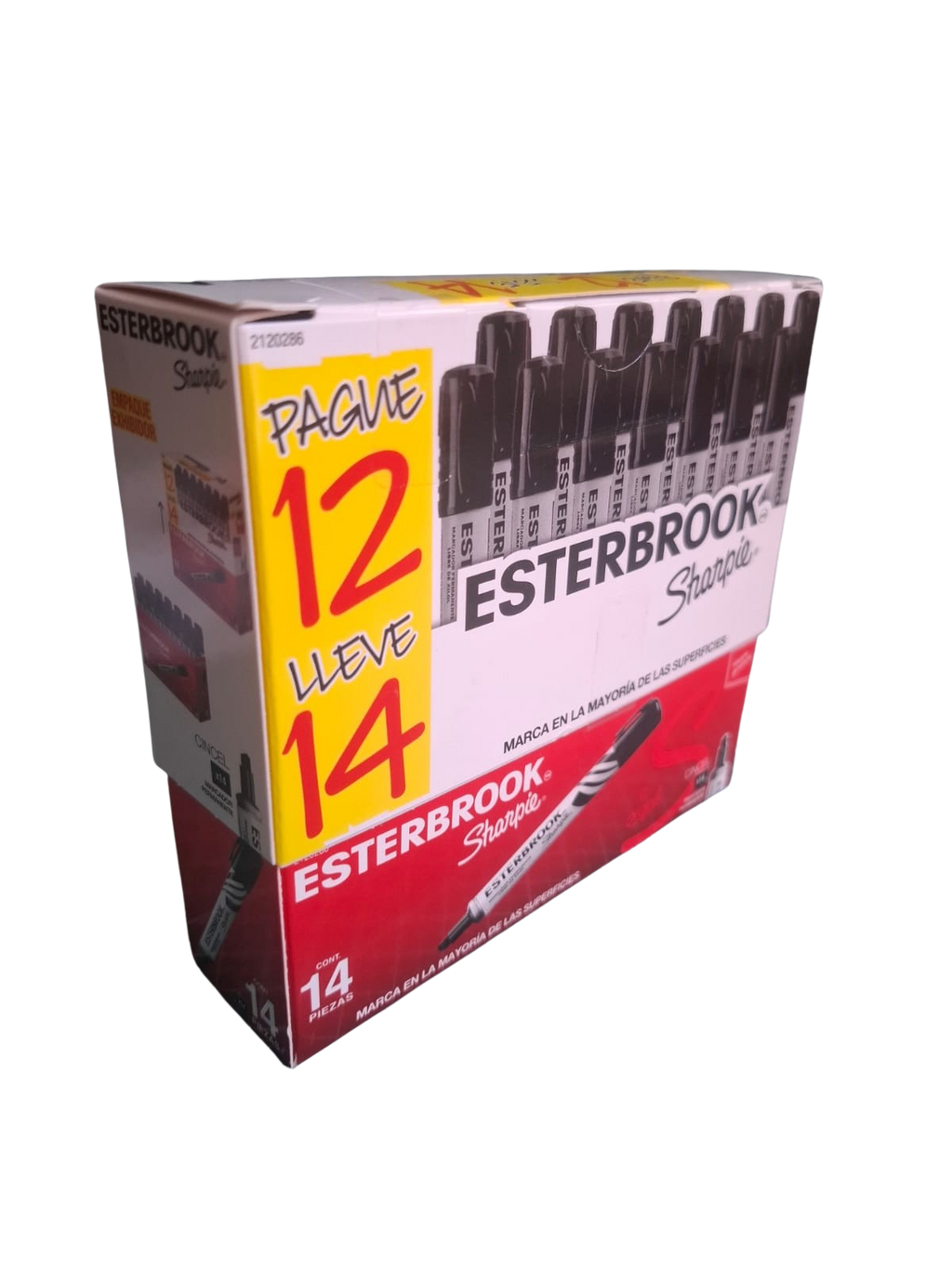 Marcador Permanente Esterbrook 12 Piezas Trazo Gruesos Caja Negro