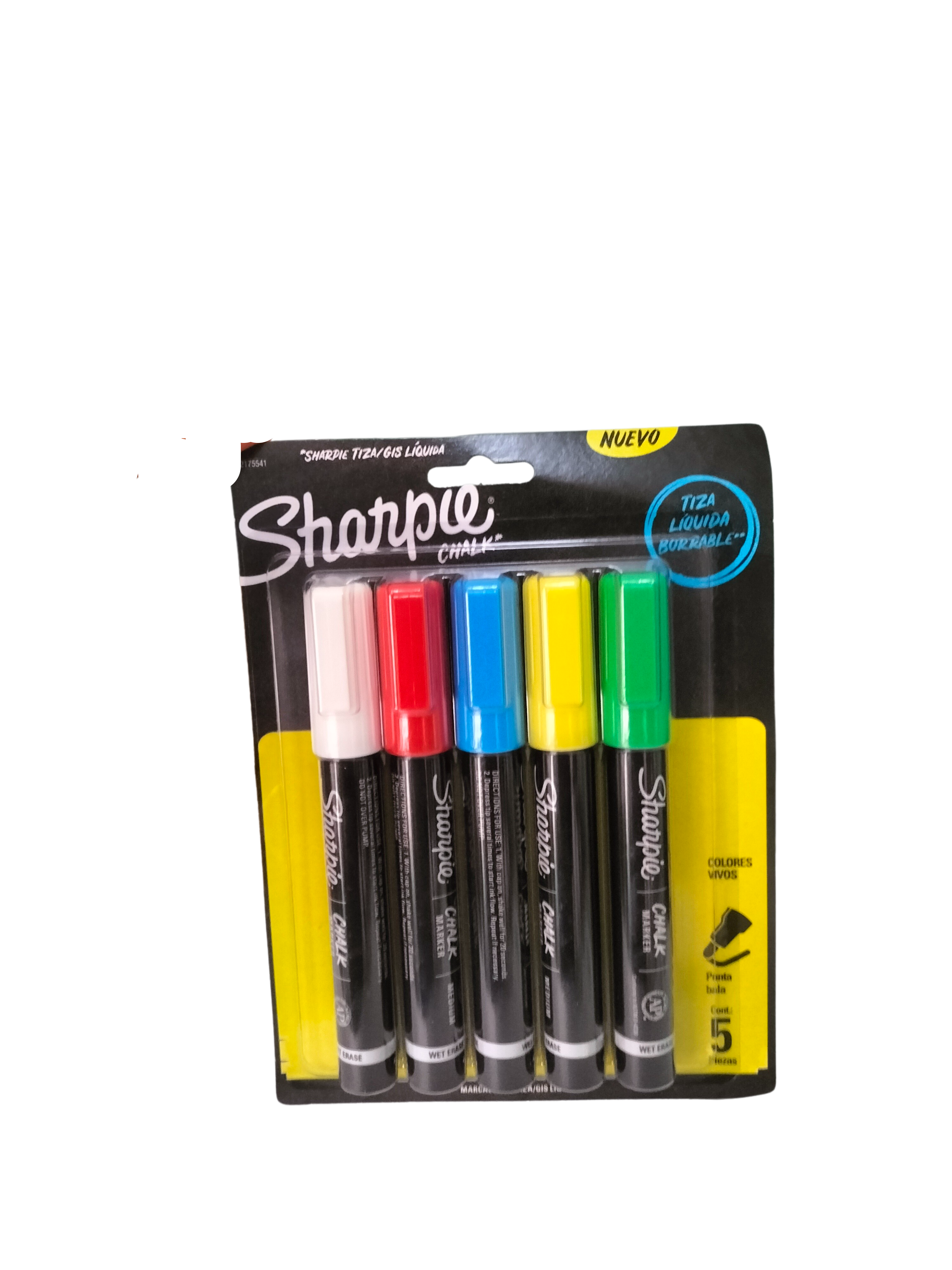 TIZA LIQUIDA BORRABLE SHARPIE 5 COLORES