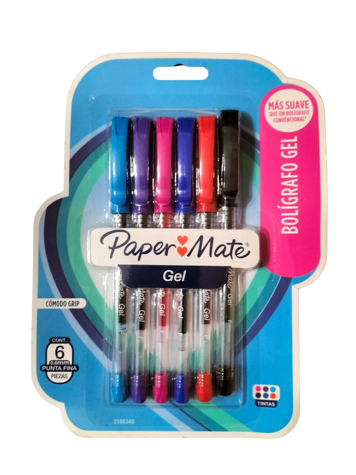 Paper Mate 6 Boligrafos De Gel Blister Colores Surtido
