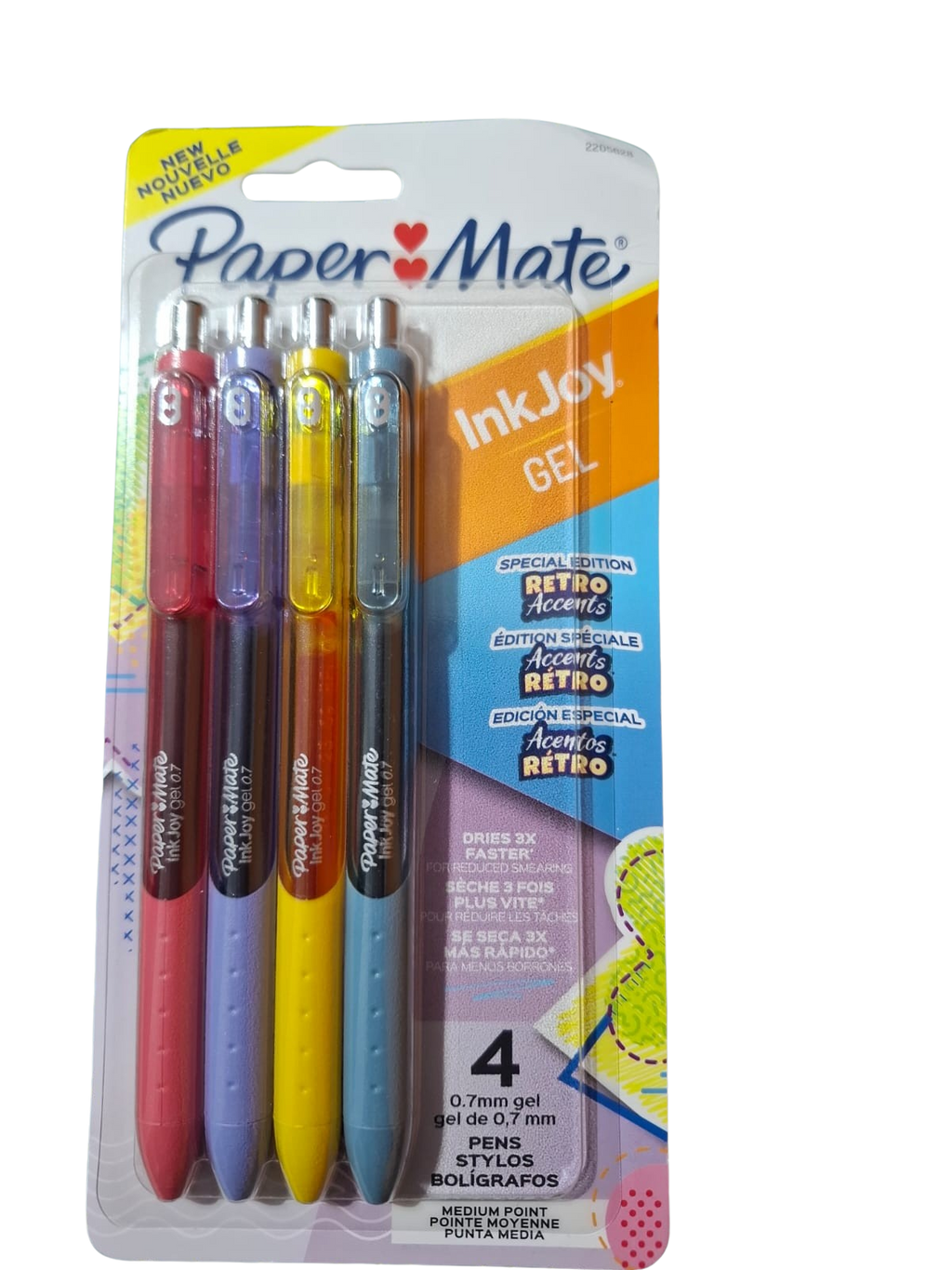 Paper Mate Bolígrafo Inkjoy Blister 4 Accents Retro 0.7mm