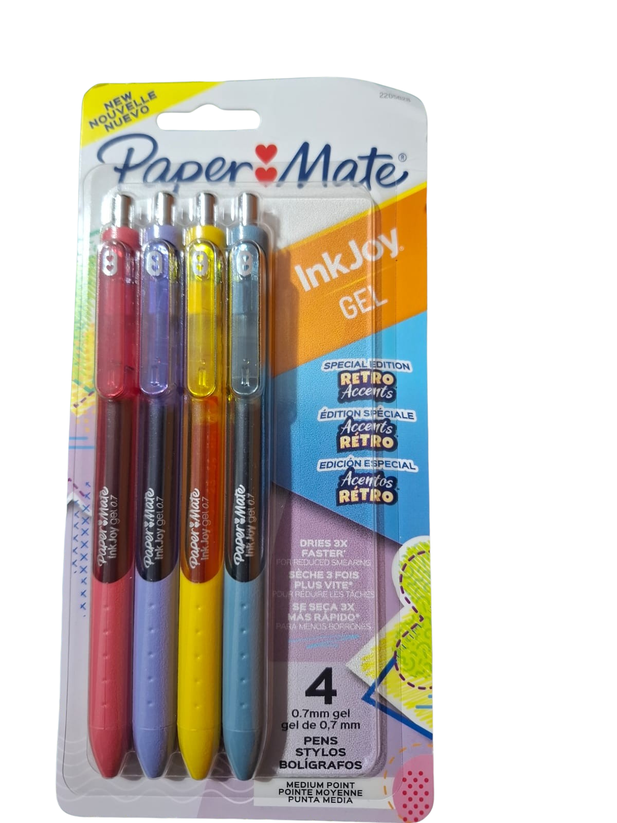 Paper Mate Bolígrafo Inkjoy Blister 4 Accents Retro 0.7mm