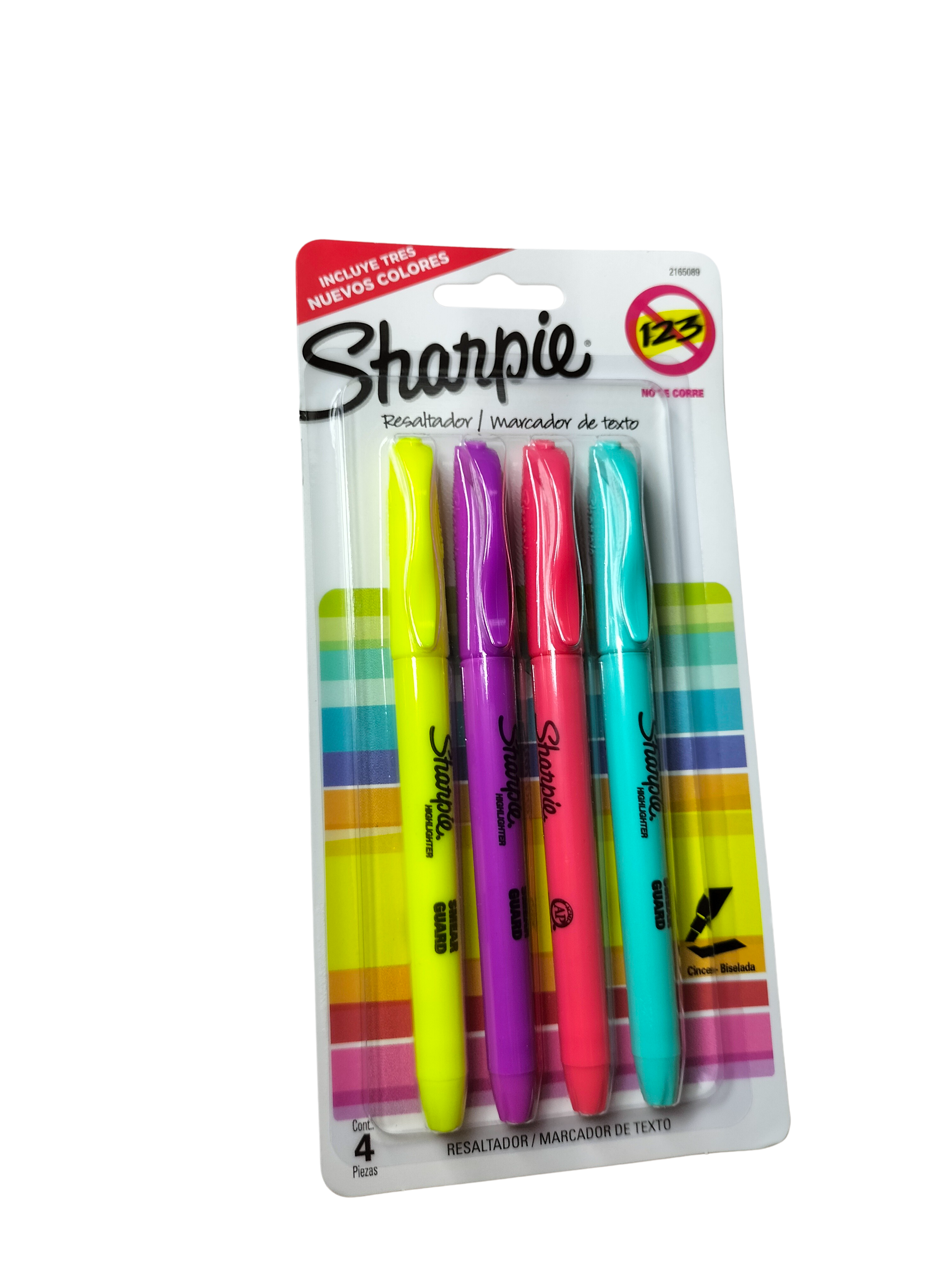 Sharpie 4 Resaltadores Marcatextos, 4 Colores Cincel-biselado Vibrante