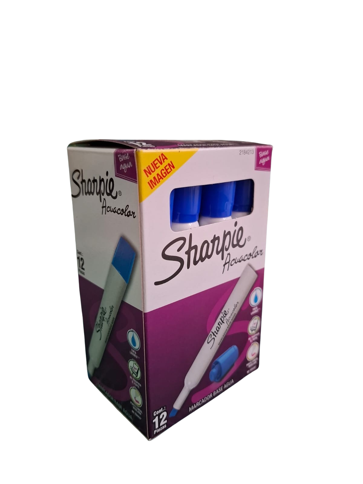 Sharpie 12 Marcadores Acuacolor Para Telas En Azul Obscuro