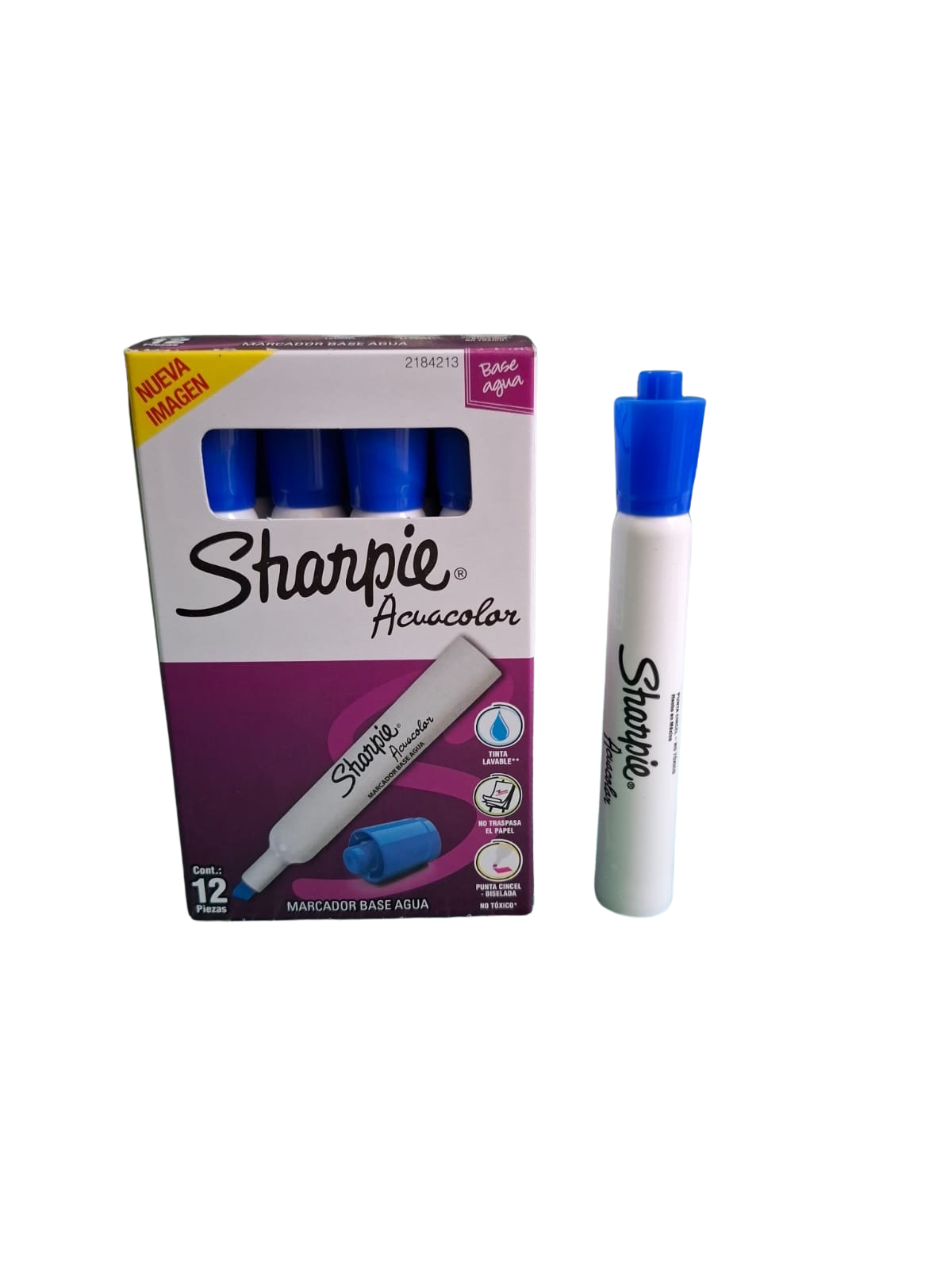Sharpie 12 Marcadores Acuacolor Para Telas En Azul Obscuro