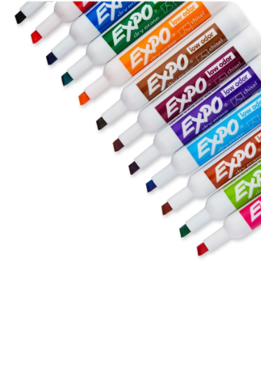 Expo Marcador Para Pizarron Blanco Punta Cincel Colores Intensos 18