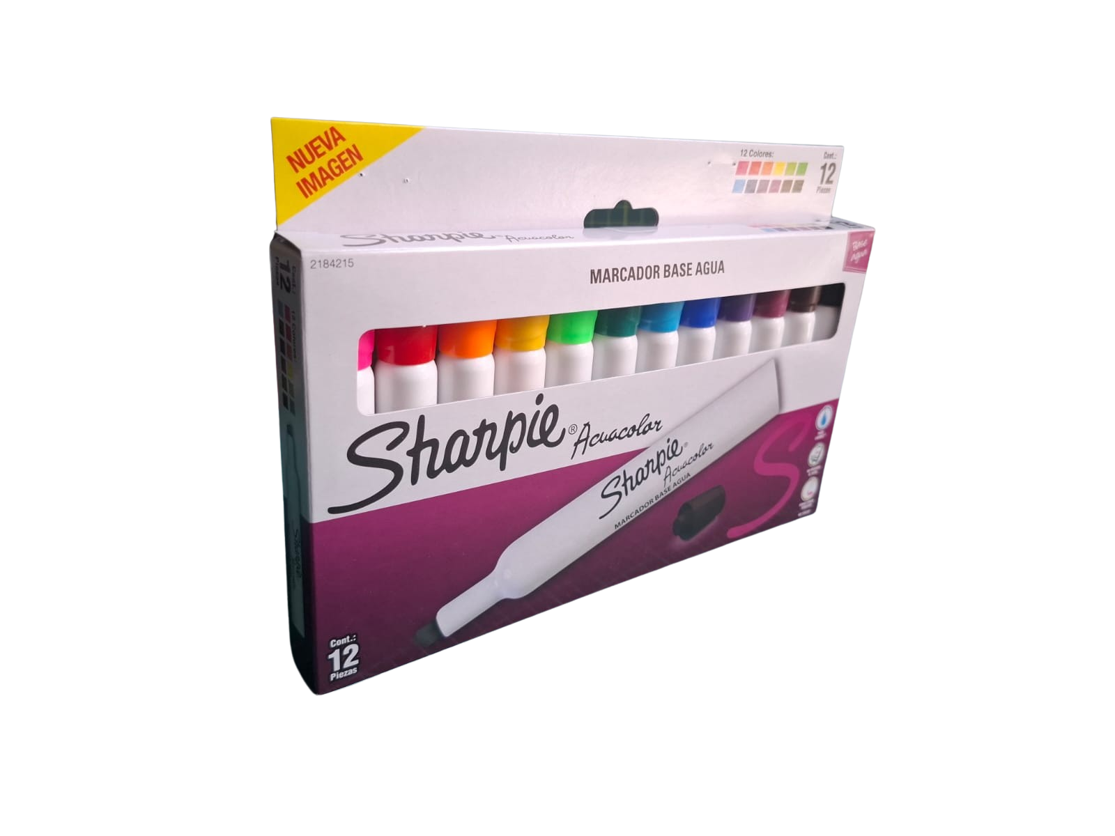 Sharpie Acuacolor 12 Colores  Base Agua