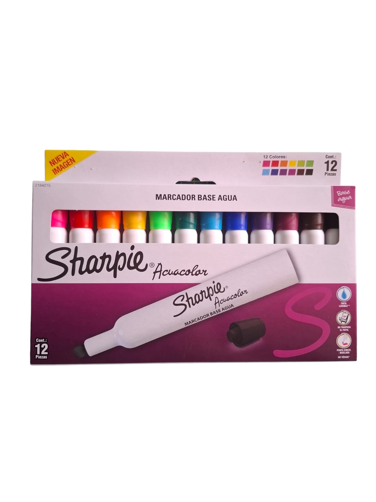 Sharpie Acuacolor 12 Colores  Base Agua
