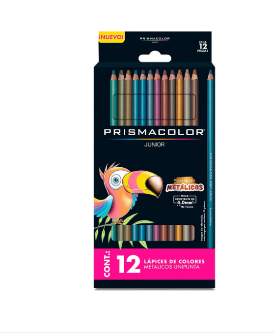 Prismacolor Junior 12 Piezas Lápices De Colores Metalicos