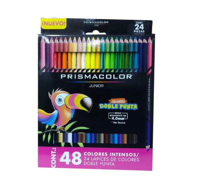 Prismacolor Junior 24 Lapices 48 Colores Intensos Doble Punta Multicolor