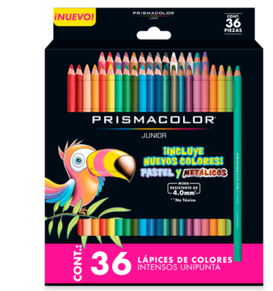 Prismacolor 36 Lapices Colores Intensos Junior Intenso