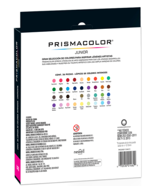 Prismacolor 36 Lapices Colores Intensos Junior Intenso
